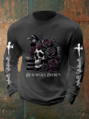 Men's Country Music Waffle Print Casual T-Shirt