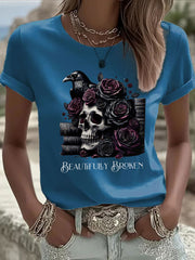 Women's Country Music Print Casual T-shirt