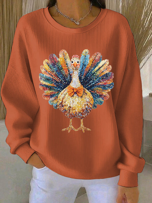 Women's Thanksgiving Print Casual Sweatshirt