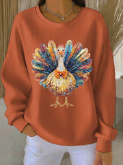 Women's Thanksgiving Print Casual Sweatshirt