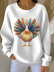 Women's Thanksgiving Print Casual Sweatshirt