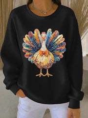 Women's Thanksgiving Print Casual Sweatshirt