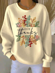 Women's Thanksgiving Print Casual Sweatshirt