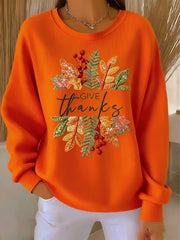 Women's Thanksgiving Print Casual Sweatshirt