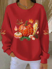 Women's Thanksgiving Print Casual Sweatshirt