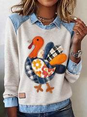 Women's Thanksgiving Print Top