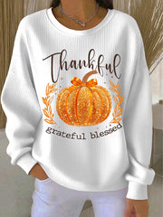 Women's Thanksgiving Print Casual Sweatshirt