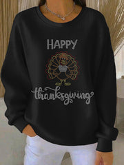 Women's Thanksgiving Print Casual Sweatshirt