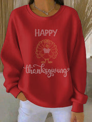 Women's Thanksgiving Print Casual Sweatshirt