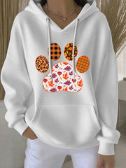 Women's Thanksgiving Print Casual Hoodie