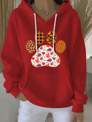 Women's Thanksgiving Print Casual Hoodie
