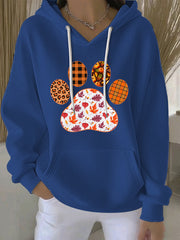 Women's Thanksgiving Print Casual Hoodie