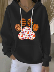 Women's Thanksgiving Print Casual Hoodie