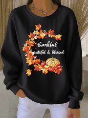 Women's Thanksgiving Print Casual Sweatshirt