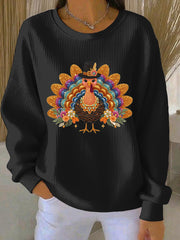 Women's Thanksgiving Print Casual Sweatshirt