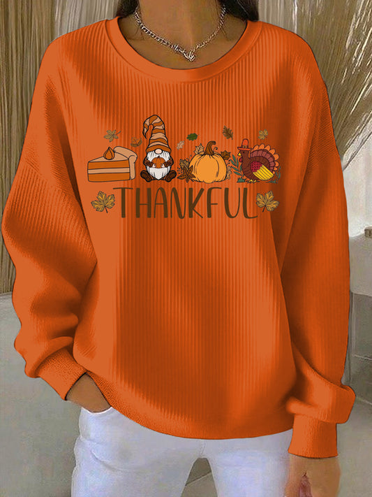 Women's Thanksgiving Print Casual Sweatshirt