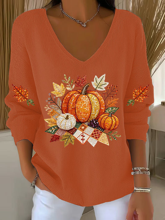Women's Thanksgiving Printed Casual Top