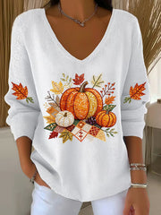 Women's Thanksgiving Printed Casual Top