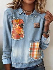 Women's Thanksgiving Print Top