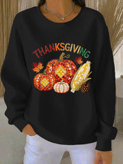 Women's Thanksgiving Print Casual Sweatshirt