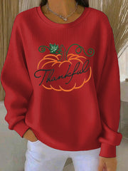 Women's Thanksgiving Print Casual Sweatshirt