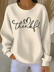 Women's Thanksgiving Print Casual Sweatshirt