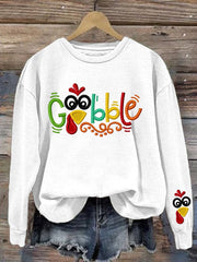 Women's Thanksgiving print Regular Sweatshirt