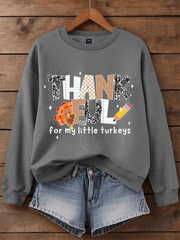 Women's Thankful For My Little Turkeys Sweatshirt