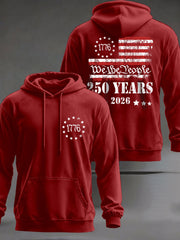 Men's United States 250 Years Printed Casual Hoodie