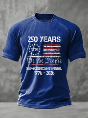 Men's United States 250 Years Printed Casual T-Shirt
