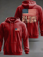 Men's 250 Years Printed Casual Hoodie