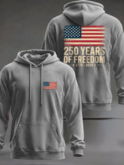 Men's 250 Years Printed Casual Hoodie