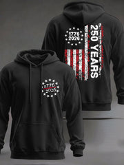 Men's 250 Years Printed Casual Hoodie