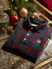 Men's Business Style Christmas Art Printed Casual Tops