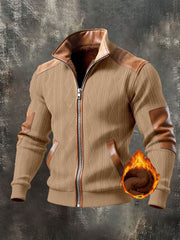 Men's Retro Textured Warm Outdoor Jacket