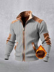 Men's Retro Textured Warm Outdoor Jacket