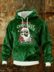 Men's "Merry Christmas, You Bastards" Flannel Hoodie