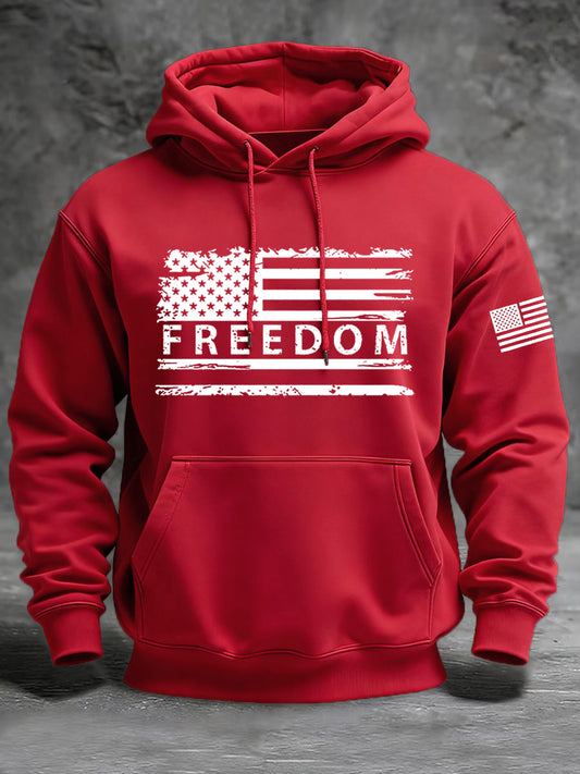 Men's Freedom Flag Hooded Sweatshirt