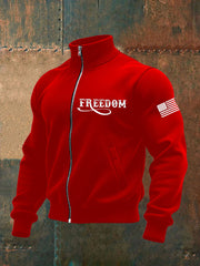 Men's Freedom Flag Zip-up Hoodie