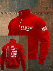Men's Freedom Flag Zip-up Hoodie