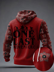 Men's Stranger Things Inspired Checkered Cotton Hoodie