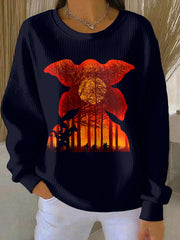 Women's Stranger Things Print Casual Sweatshirt
