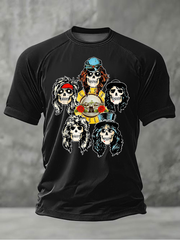 Men's Rock Print Short Sleeves T-shirt