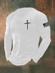 Men's Jesus The Way The Truth The Life John 14:6 Christian Cross Long Sleeve T-shirt