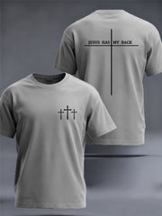 Men's Jesus Has My Back Cross Faith Tee