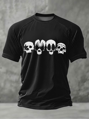 Men's Rock Print Short Sleeves T-shirt