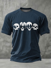 Men's Rock Print Short Sleeves T-shirt