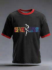 Men's Rock Print Short Sleeves T-shirt