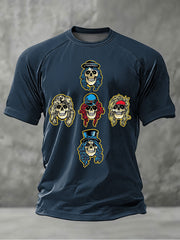 Men's Rock Print Short Sleeves T-shirt