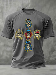 Men's Rock Print Short Sleeves T-shirt